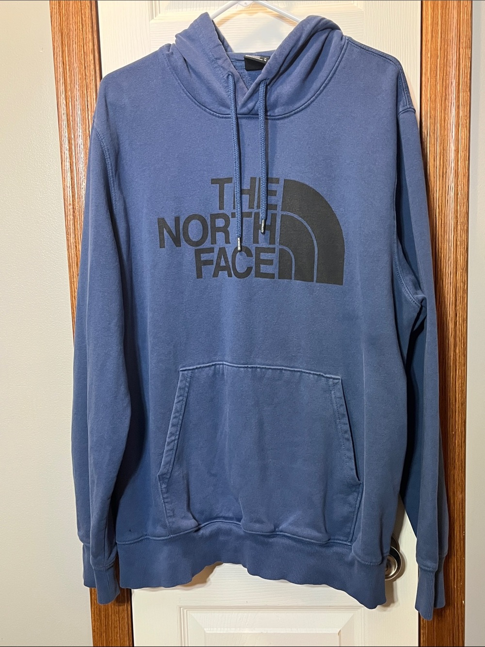 The North Face Blue Cotton Blend Hoodie Sweatshirt - Men’s XL